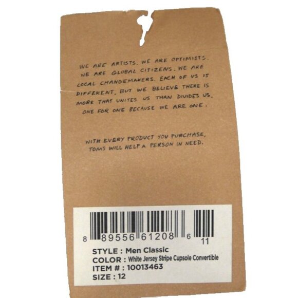 TOMS The Venice Collection gray & tan loafers slip on shoes Men's size 12 NEW - Picture 4 of 10